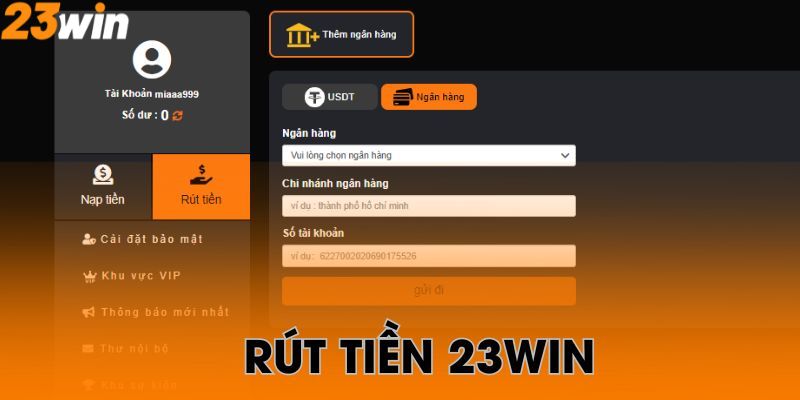 Rút tiền 23Win